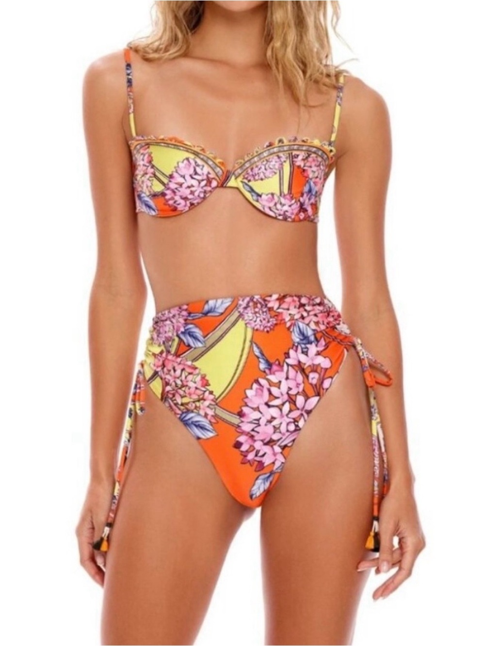 NWT Agua Bendita Etta Suki Floral Bikini
Bottoms Sz XL